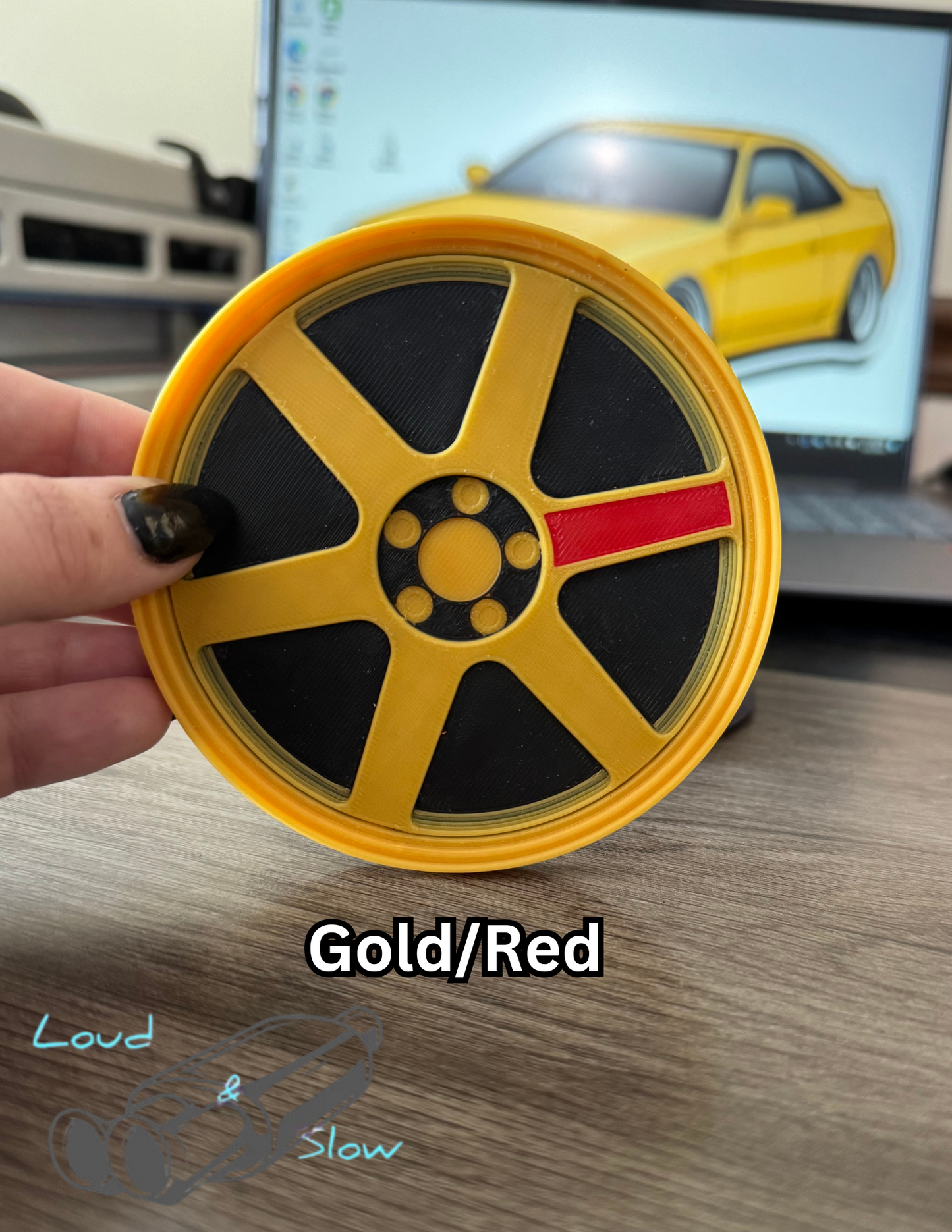 TE37 Coasters - 4 Inch Diameter 3D Printed Plastic Coasters with Cork Backing, Lightweight Storage Base & Available in Various Colors - Set