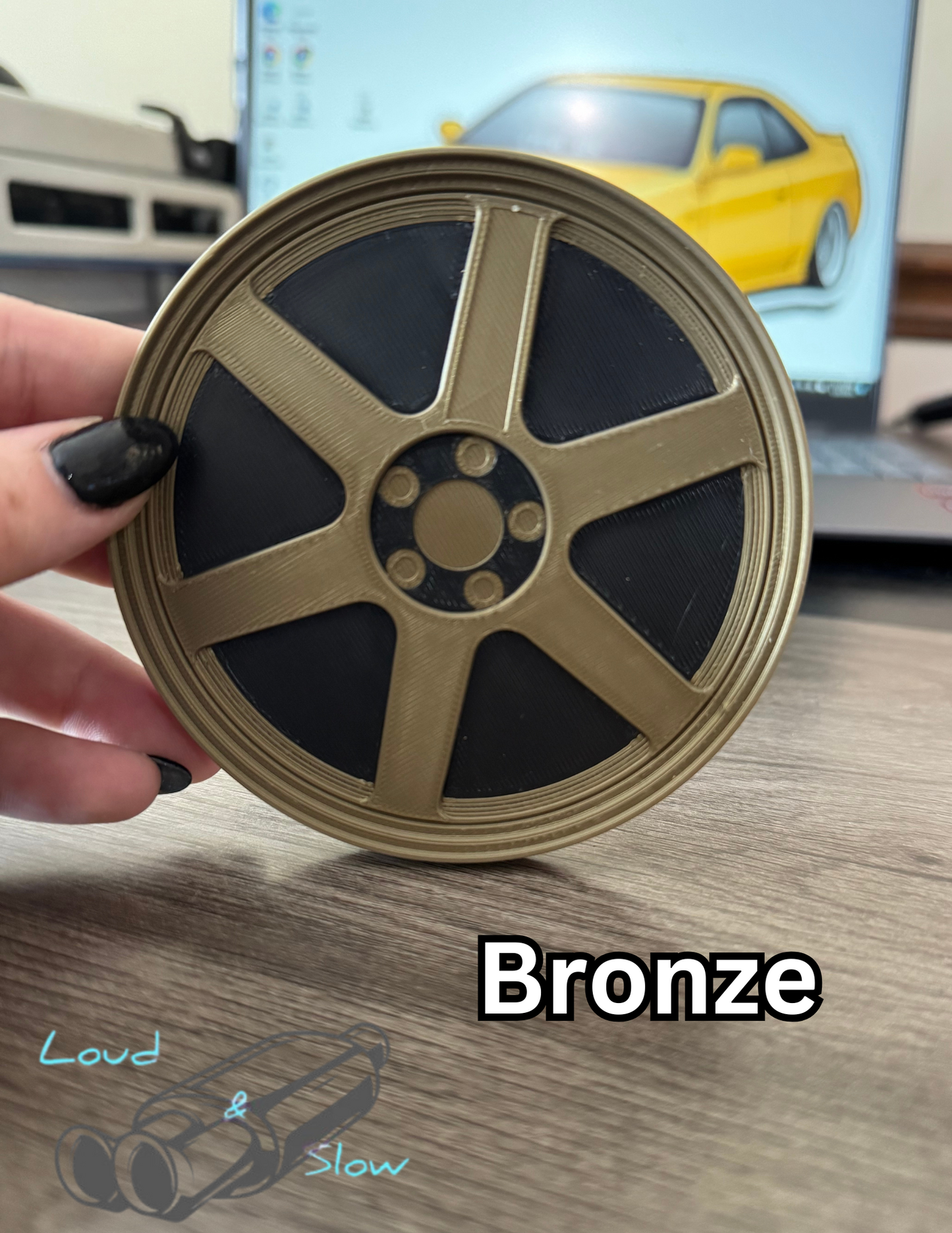 TE37 Coasters - 4 Inch Diameter 3D Printed Plastic Coasters with Cork Backing, Lightweight Storage Base & Available in Various Colors - Set