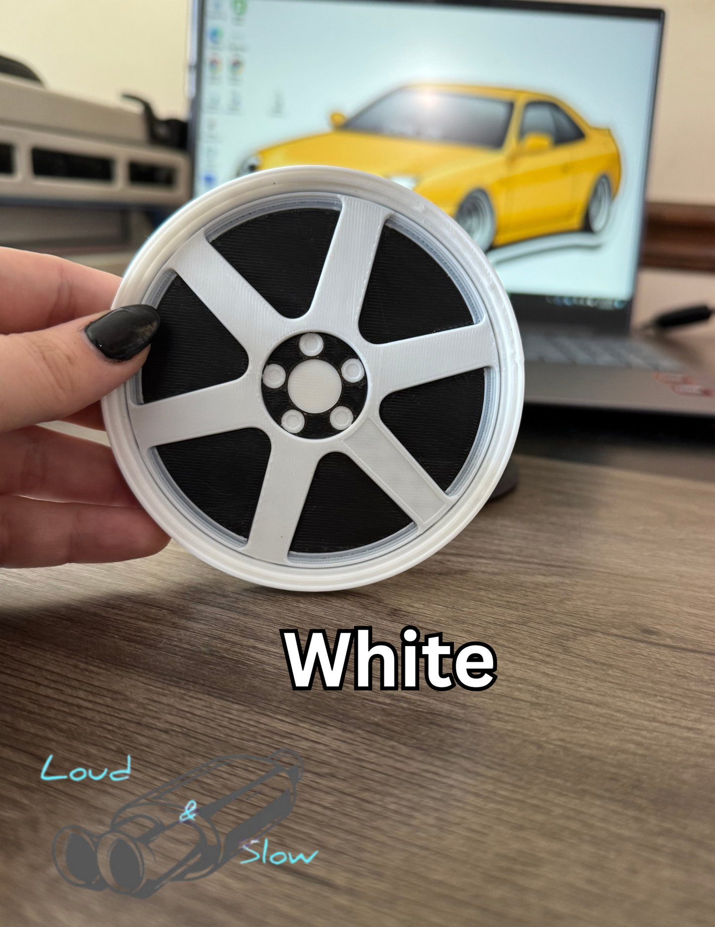 TE37 Coasters - 4 Inch Diameter 3D Printed Plastic Coasters with Cork Backing, Lightweight Storage Base & Available in Various Colors - Set