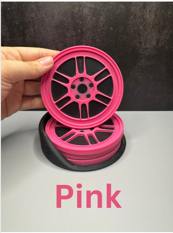 RPF1 - 4 Inch Diameter 3D Printed Plastic Coasters with Cork Backing, Lightweight Storage Base & Available in Various Colors