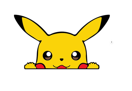 Pikachu Rearview Mirror Sticker