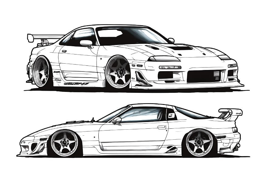 JDM Car Coloring Book