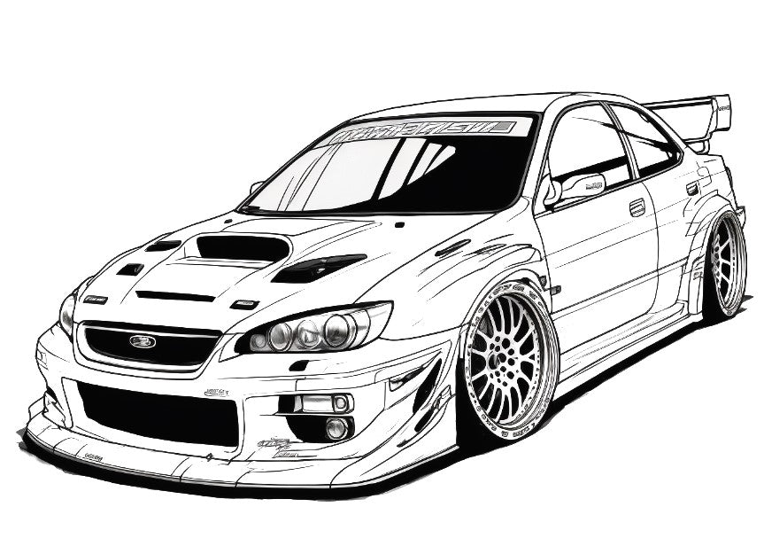 JDM Car Coloring Book