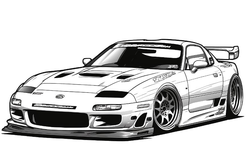 JDM Car Coloring Book