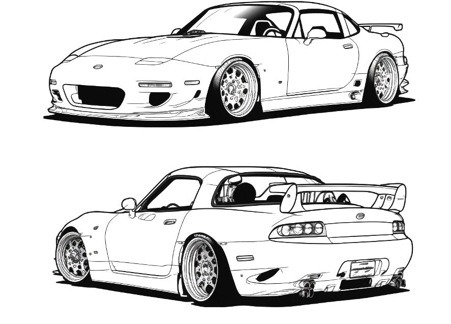 JDM Car Coloring Book