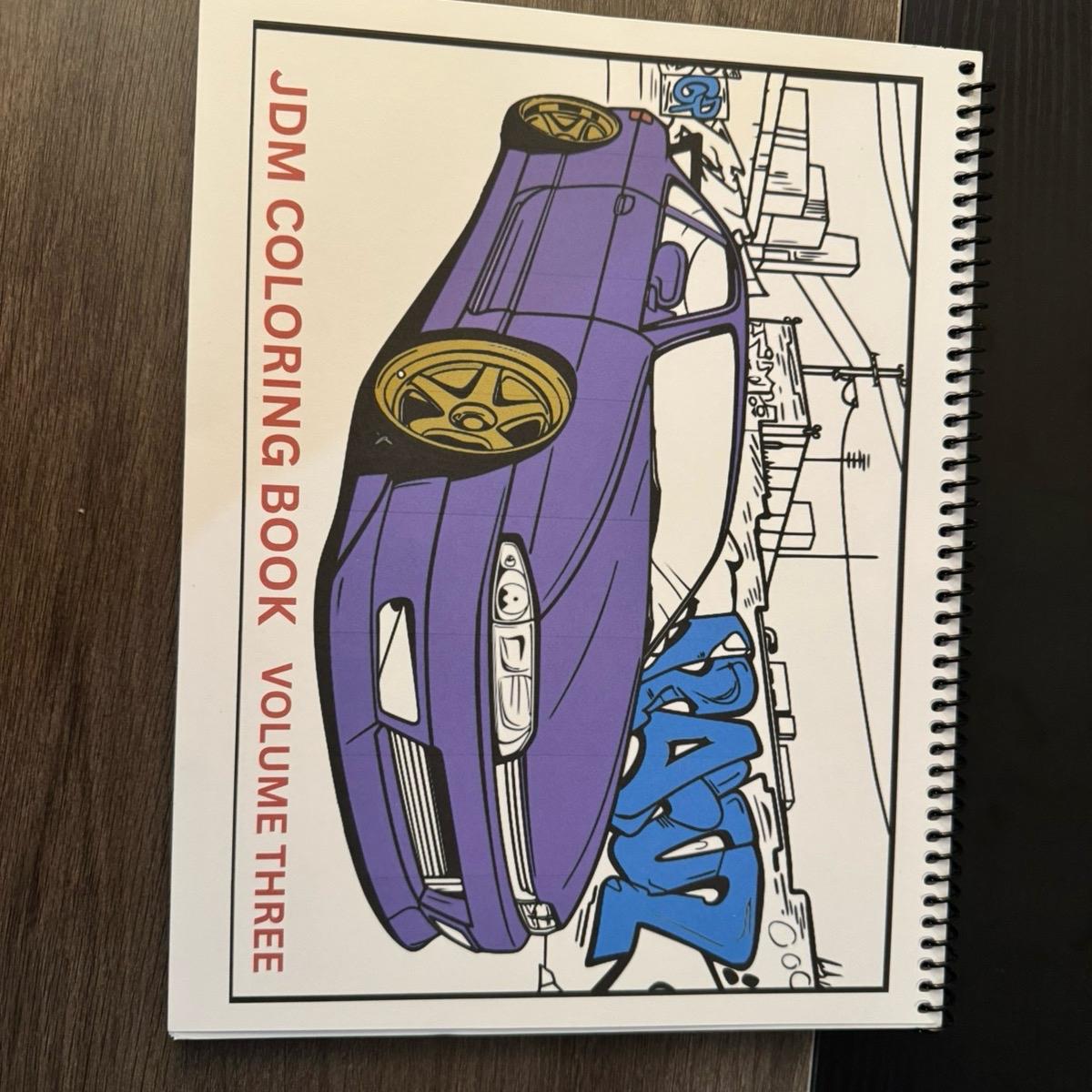 JDM Volume 3 Car Coloring Book