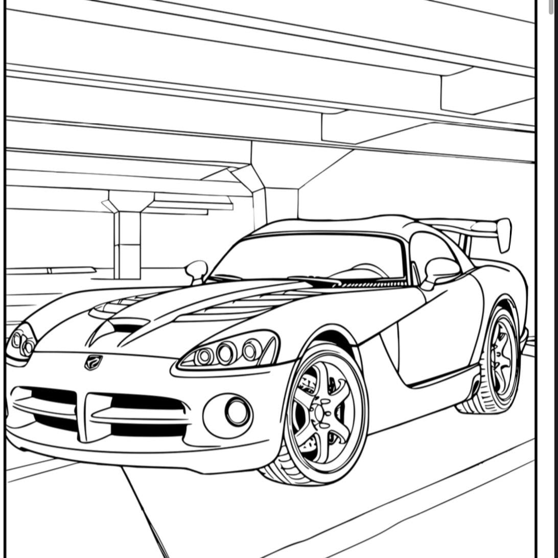 Muscle Car Coloring Book