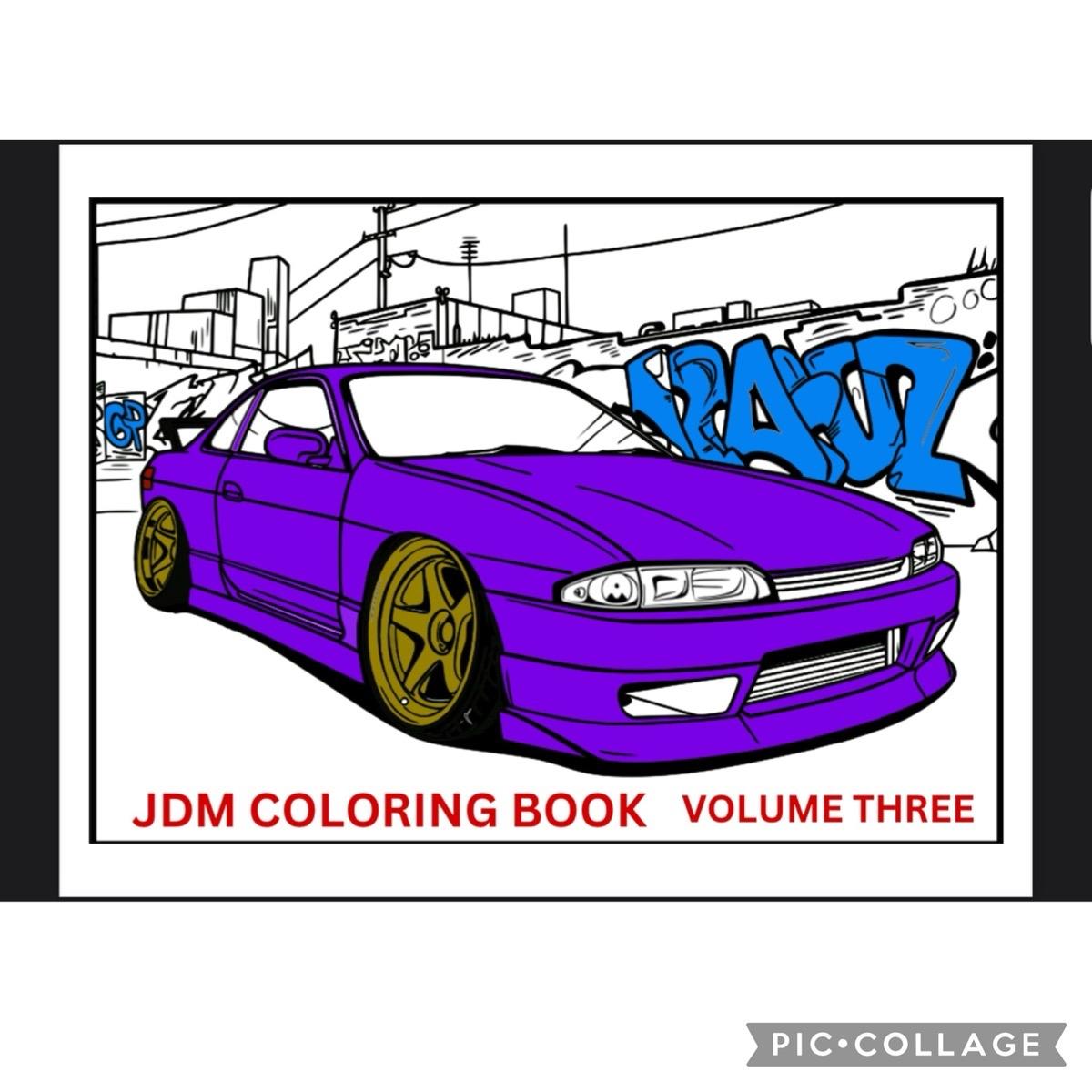 JDM Volume 3 Car Coloring Book