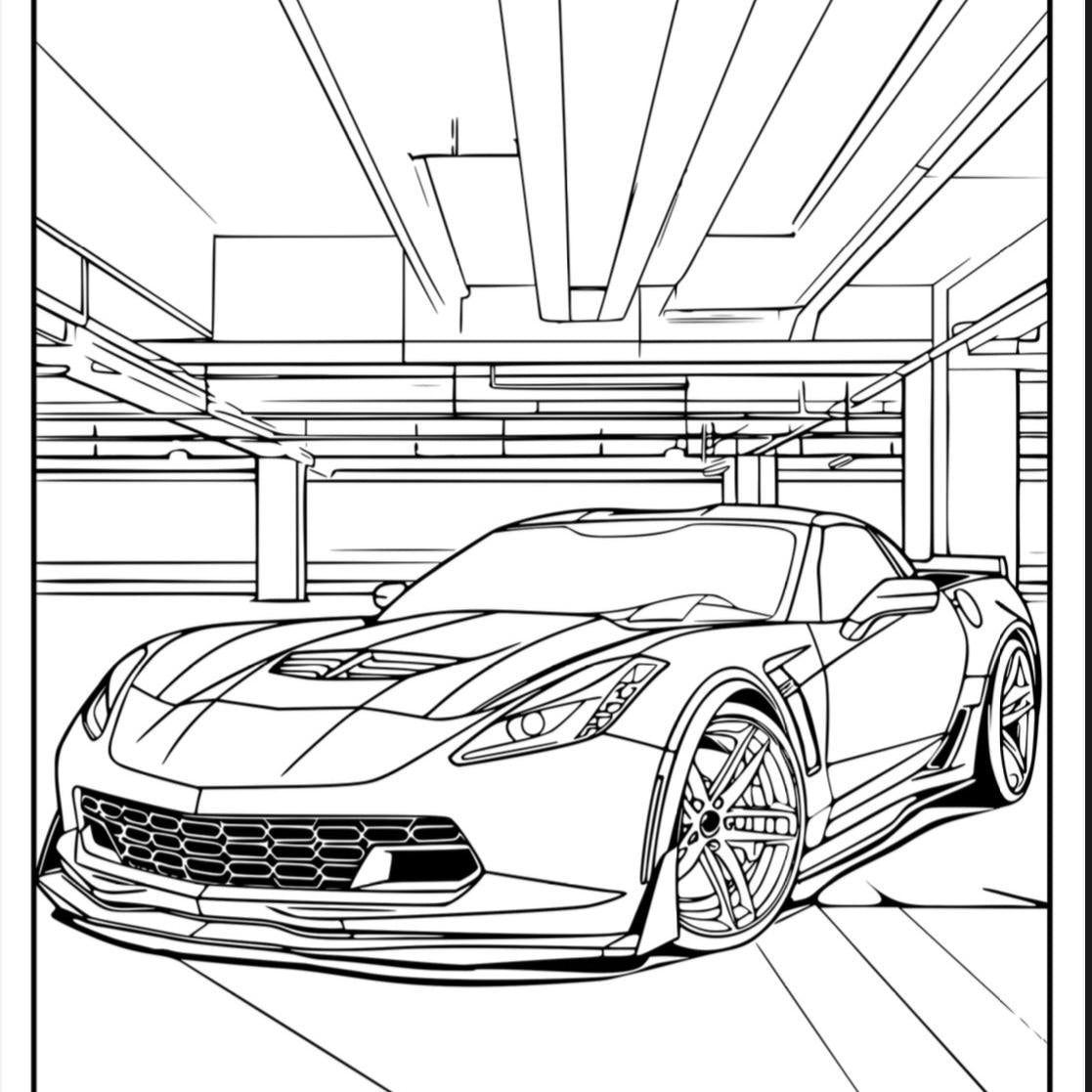 Muscle Car Coloring Book